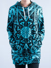 Teal Mandala Hooded Dress