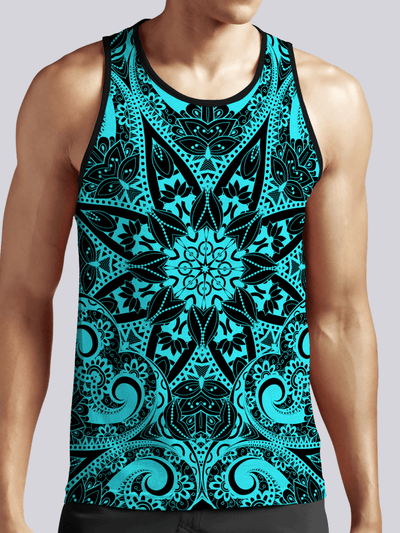 Teal Mandala Unisex Tank Top