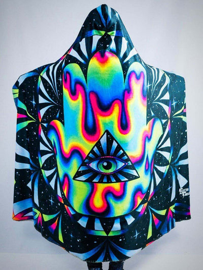 Trippy Hamsa Hooded Blanket