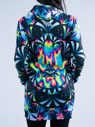 Trippy Hamsa Hooded Dress