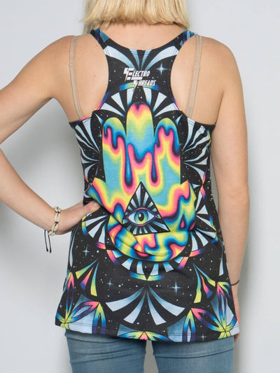 Trippy Hamsa Racerback Tank