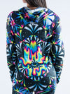 Trippy Hamsa Unisex Hooded Long Sleeve Shirt