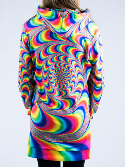 Trippy Spiral Hooded Dress