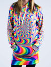 Trippy Spiral Hooded Dress