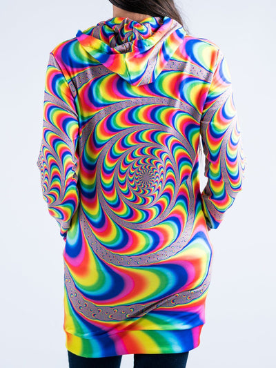 Trippy Spiral Hooded Dress