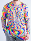 Trippy Spirals Vented Long Sleeve Shirt