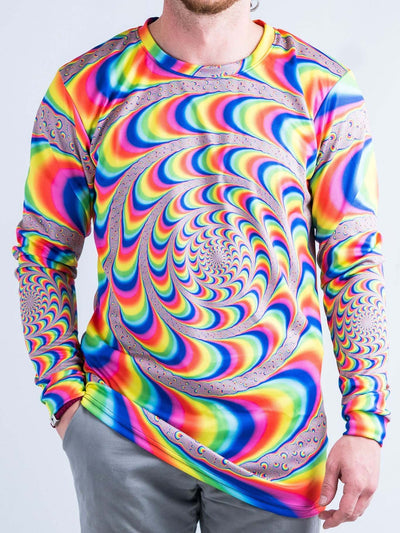 Trippy Spirals Vented Long Sleeve Shirt