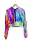 Trippy Waves Crop Hoodie